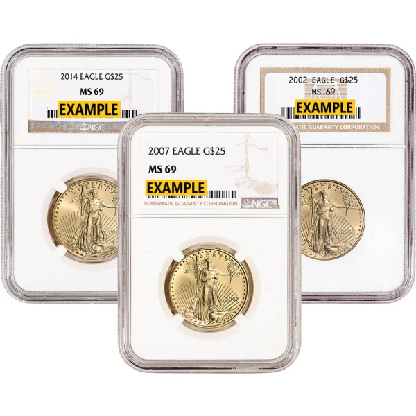 1/2 oz American Gold Eagle NGC Ms69