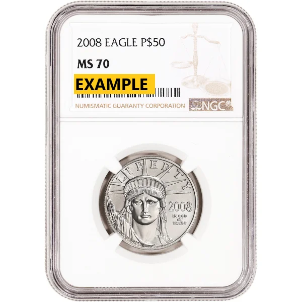 1/2 oz Platinum American Eagle NGC Ms70