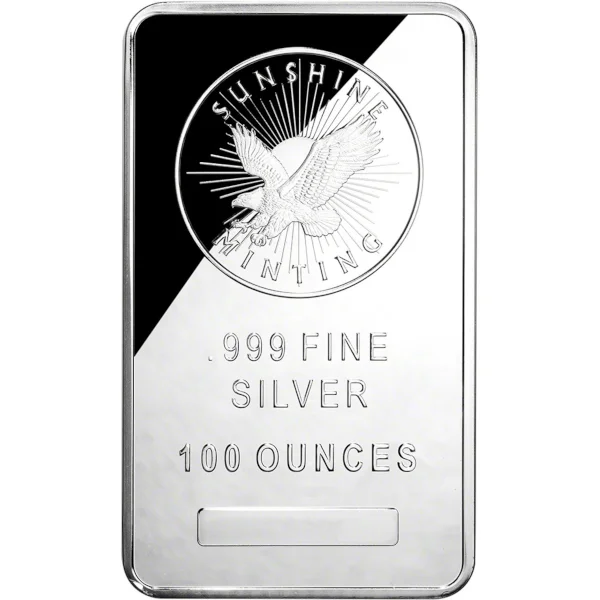100 oz Silver Bar Sunshine