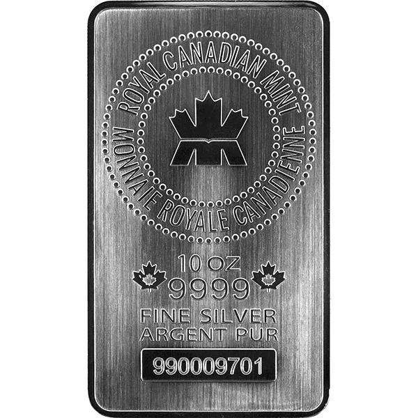 10 oz Silver Bar Royal Canadian Mint