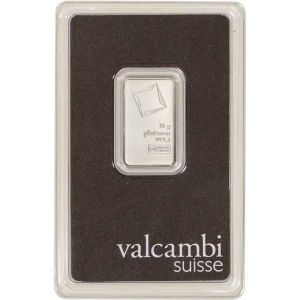 10 Gram Platinum Bar Valcambi