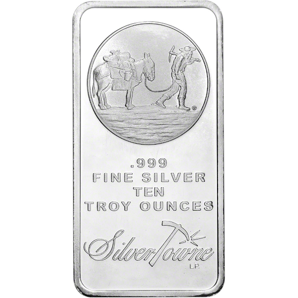 10 oz Silver Bar Prospector Silvertowne