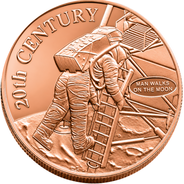 1 oz Copper Round Man On The Moon
