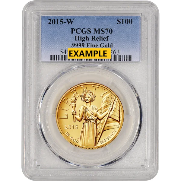 2015 1 oz Gold Liberty Pcgs70 High Relief