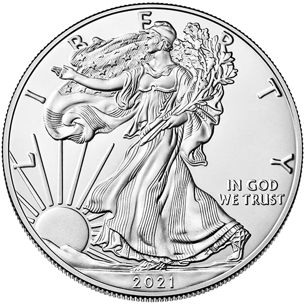 2021 1 oz American Silver Eagle Type 1 Reverse