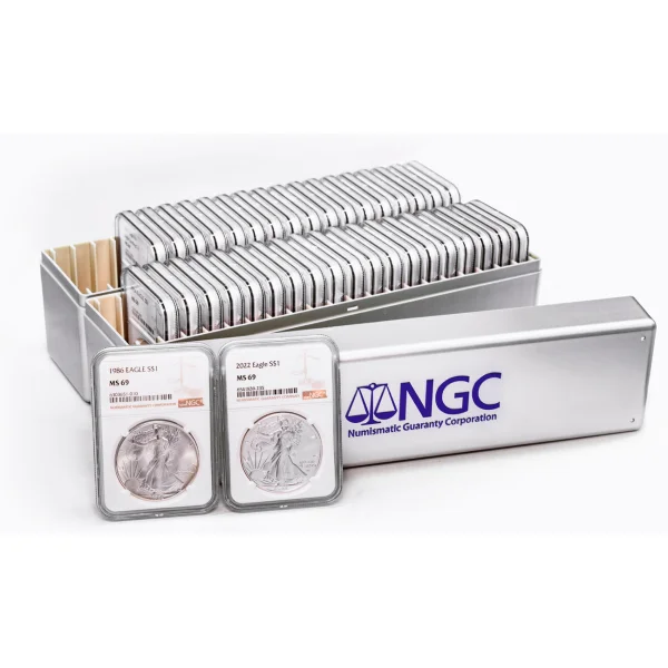 1986-2026 1 oz American Silver Eagle Set Of 42 Coins