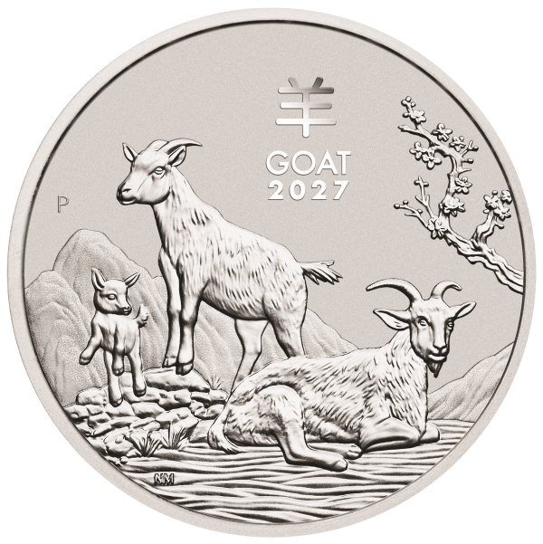 2027 1 oz Perth Mint Silver Goat (lunar Series)