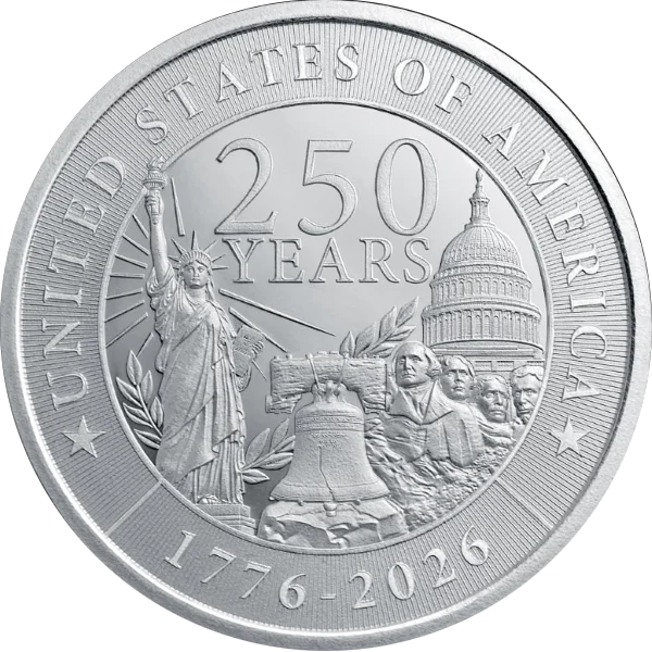 1 oz Silver Round 250th Anniversary Golden State Mint