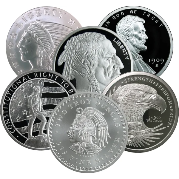 2 oz Silver Round Generic Brands