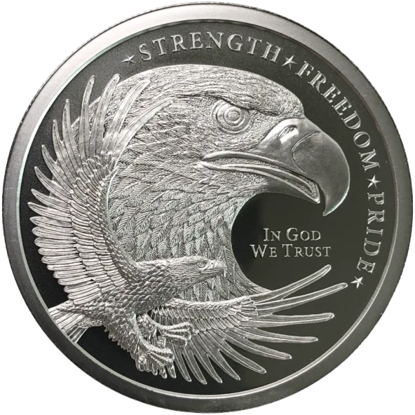 2 oz Silver Round Eagle Golden State Mint