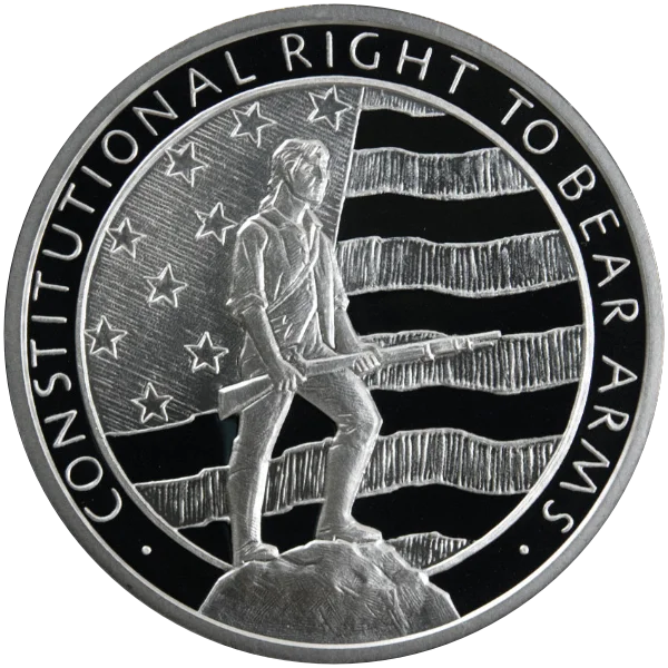 2 oz Silver Round Second Amendment Golden State Mint