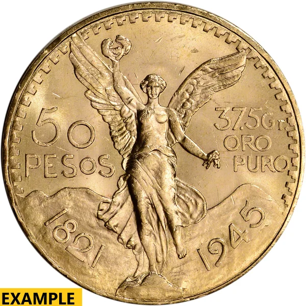 1945 Mexico 50 Peso Gold Coin