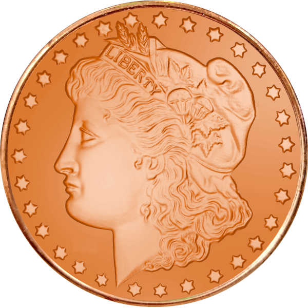 5 oz Copper Round Morgan