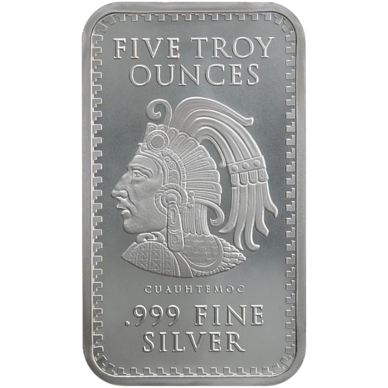 5 oz Silver Bar Aztec Calendar
