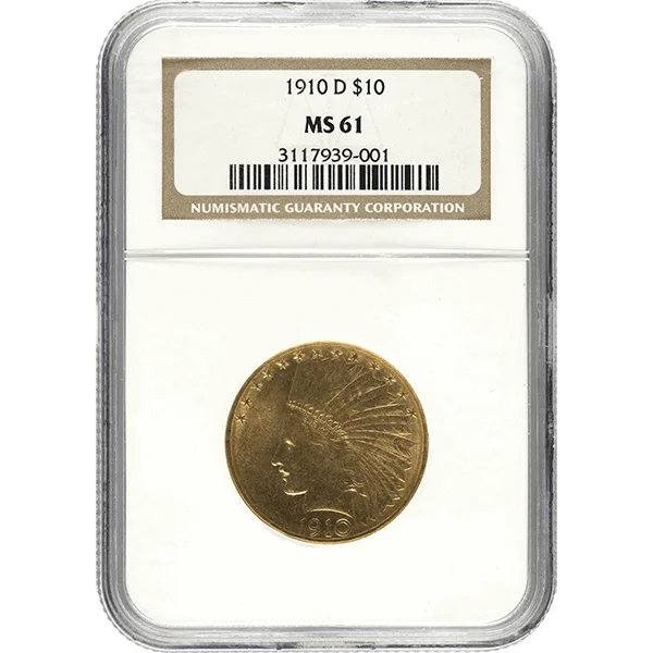 $10 U.S. Gold Indian Ngc61