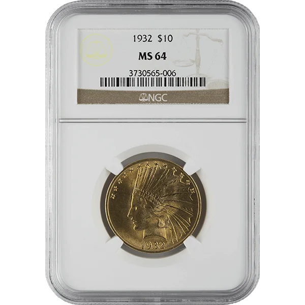 $10 U.S. Gold Indian Ngc64