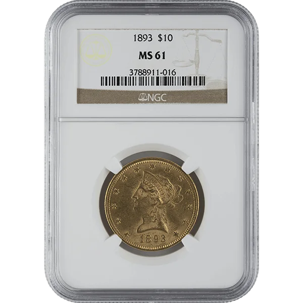 $10 U.S. Gold Liberty Ngc61
