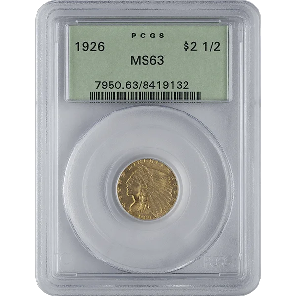$2.5 U.S. Gold Indian Pcgs63