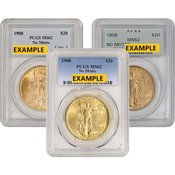 $20 U.S. Gold Saint Pcgs62 No Motto