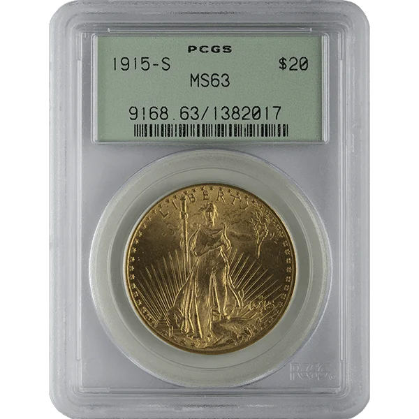$20 U.S. Gold Saint Pcgs63