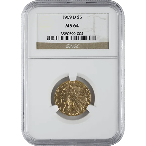 $5 U.S. Gold Indian Ngc64