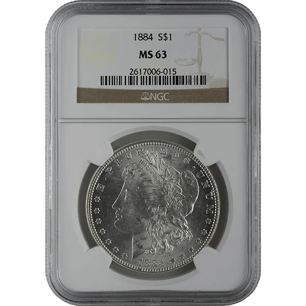 1878-1904 American Silver Morgan Dollar Ngc63