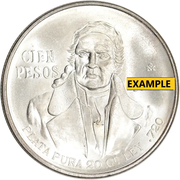 1977-1979 Mexican 100 Peso Silver
