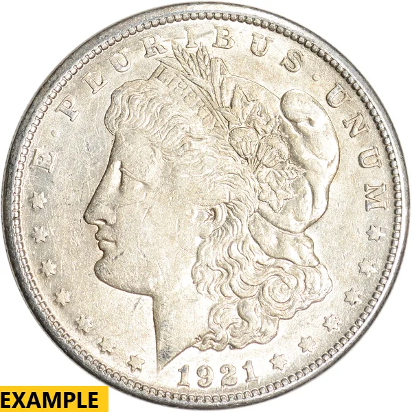 1921 $1 Silver Morgan S Au