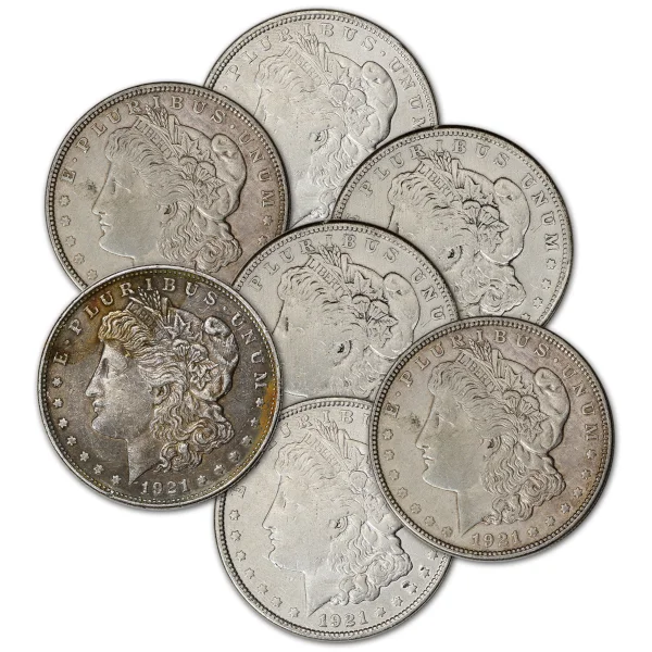 American Silver Dollar 1921 Morgan Cleaned Or Excessive Wear